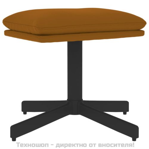 Табуретка, кафява, 60x60x36 см, кадифе