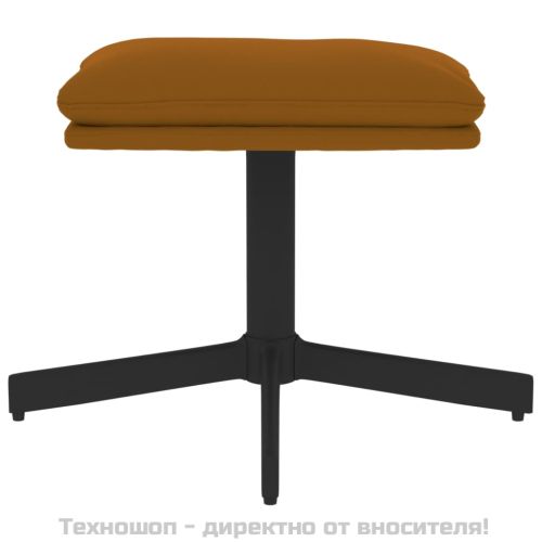 Табуретка, кафява, 60x60x36 см, кадифе