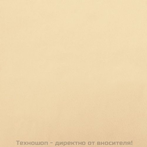 Табуретка, кремаво, бяла, 60x60x36 см, кадифе
