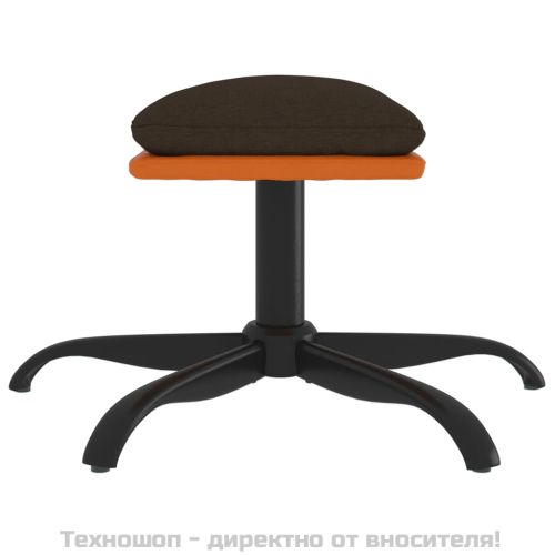 Табуретка, кафява, 60x60x36 см, текстил и изкуствена кожа