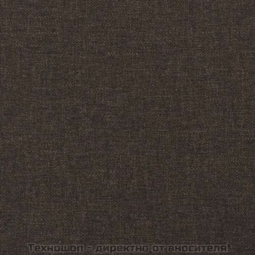 Табуретка, кафява, 60x60x36 см, текстил и изкуствена кожа