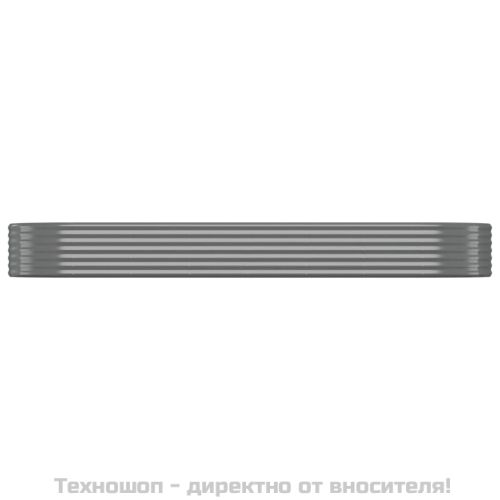 Градинска повдигната леха поцинкована стомана сиво