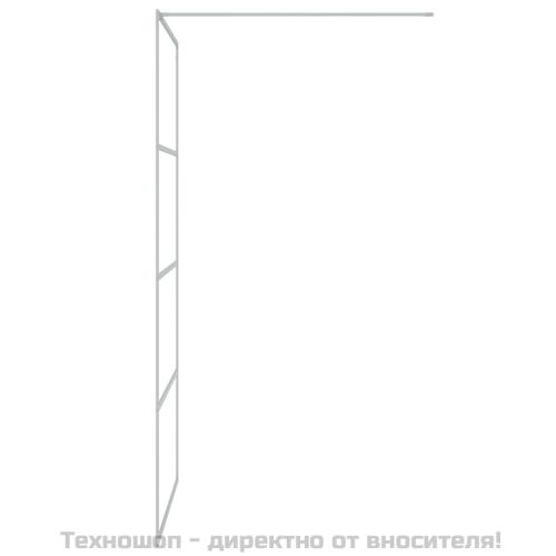 Параван за баня сребрист 100x195 см прозрачно ESG стъкло