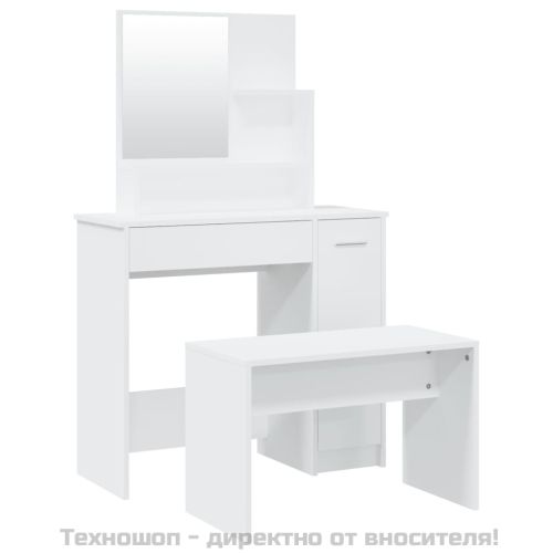 Комплект тоалетка, бяла, 86,5x35x136 см