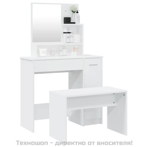 Комплект тоалетка, бяла, 86,5x35x136 см