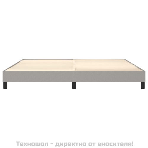 Рамка за легло с пружини, светлосива, 200x200 см, плат