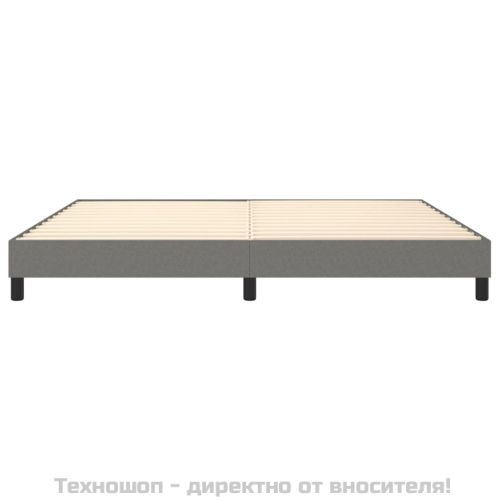 Рамка за легло с пружини, тъмносива, 200x200 см, плат
