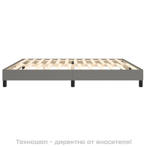 Рамка за легло с пружини, тъмносива, 200x200 см, плат