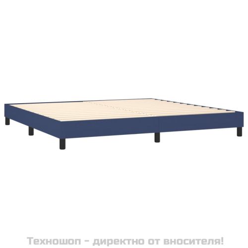 Рамка за легло с пружини, синя, 200x200 см, плат