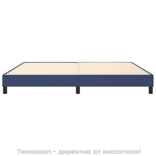 Рамка за легло с пружини, синя, 200x200 см, плат