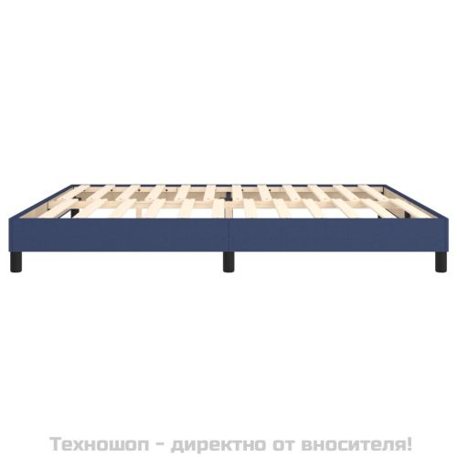 Рамка за легло с пружини, синя, 200x200 см, плат