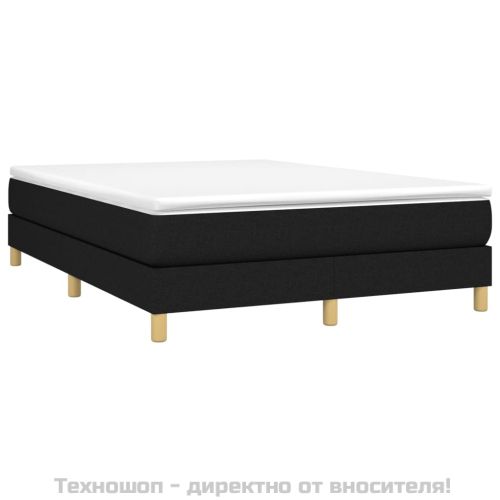 Рамка за легло с пружини, черна, 140x200 см плат