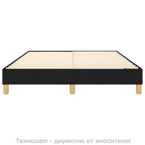 Рамка за легло с пружини, черна, 140x200 см плат