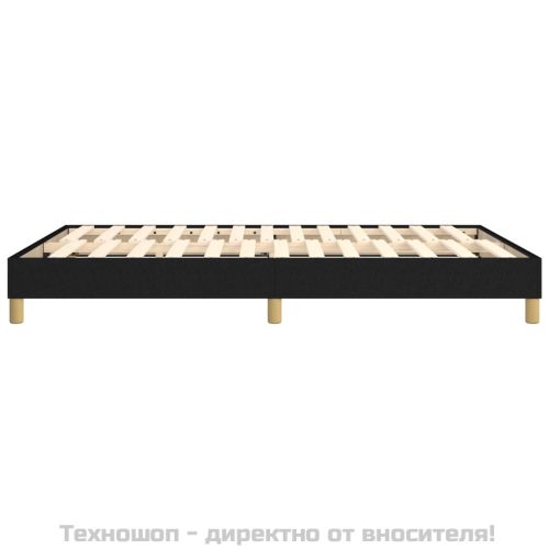 Рамка за легло с пружини, черна, 140x200 см плат