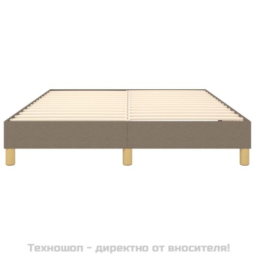 Рамка за легло с пружини, таупе, 140x200 см плат