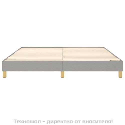 Рамка за легло с пружини, светлосива, 160x200 см, плат