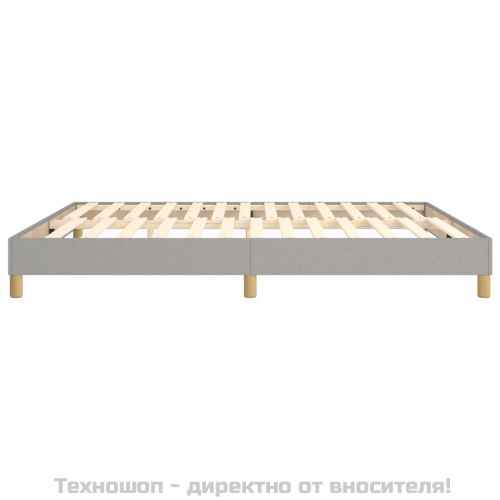 Рамка за легло с пружини, светлосива, 160x200 см, плат