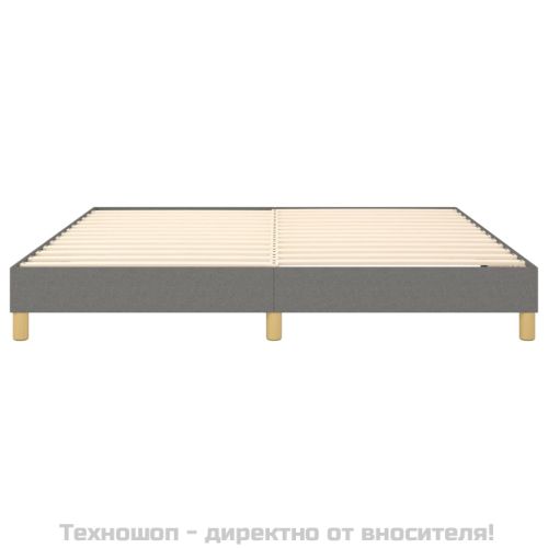 Рамка за легло с пружини, тъмносива, 180x200 см, плат