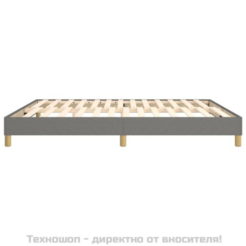 Рамка за легло с пружини, тъмносива, 180x200 см, плат