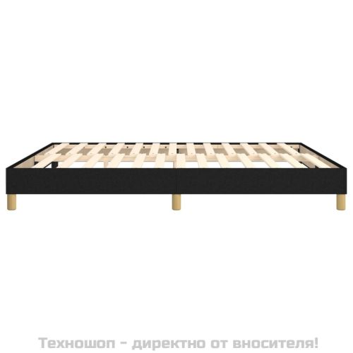 Рамка за легло с пружини, черна, 180x200 см, плат