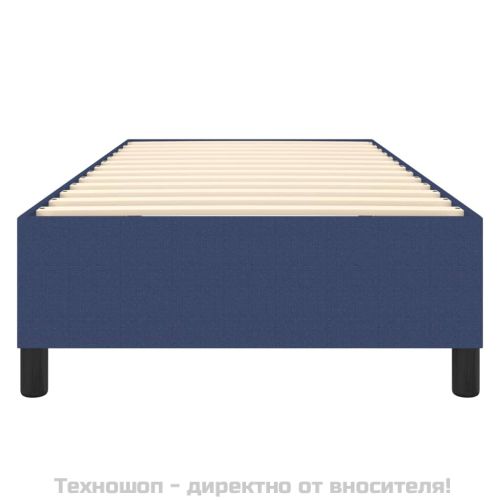 Рамка за легло с пружини, Синьо, 80x200 см, плат