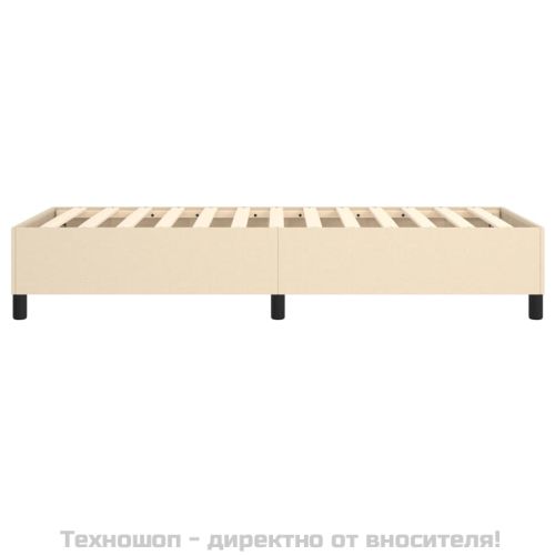 Рамка за легло с пружини, кремави, 90x200 см, плат