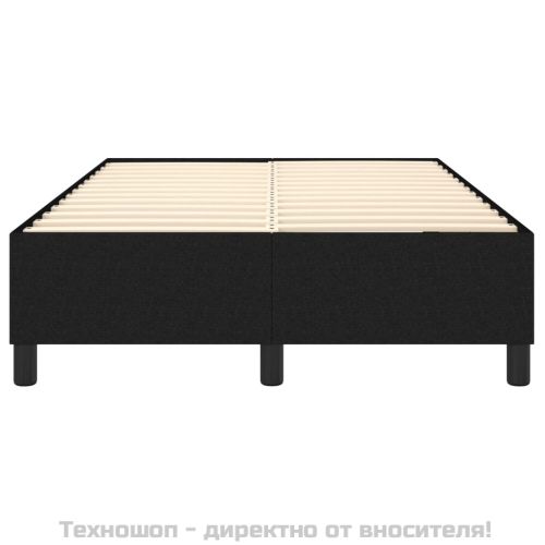 Рамка за легло с пружини, черна, 120x200 см, плат