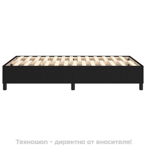 Рамка за легло с пружини, черна, 120x200 см, плат