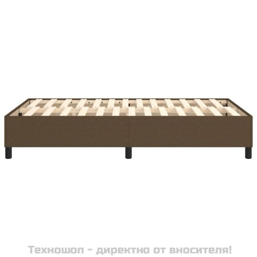 Рамка за легло с пружини, тъмнокафява, 120x200 см, плат