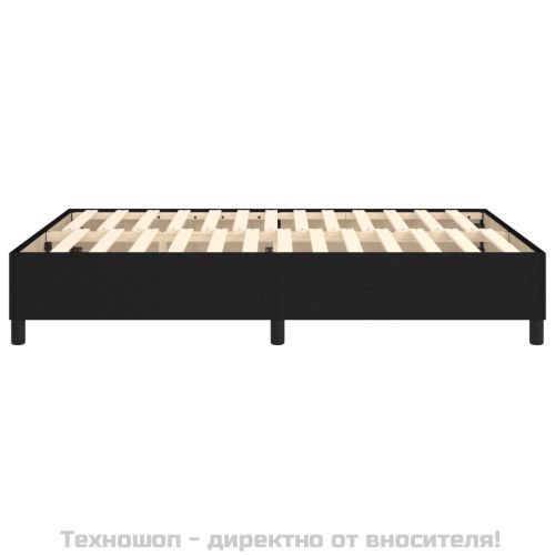Рамка за легло с пружини, черна, 140x190 см плат