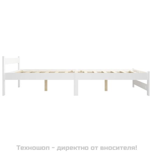 Рамка за легло, бяла, бор масив, 120х200 см