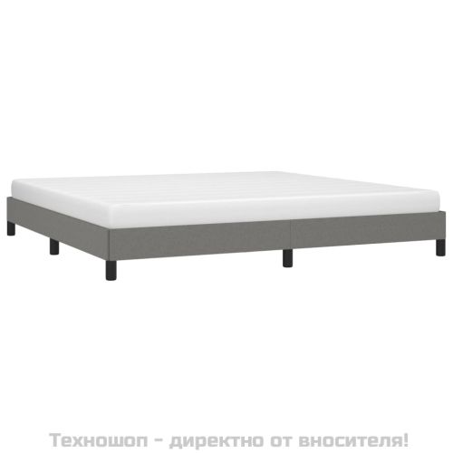Рамка за легло без матрак, тъмносива, 200x200 см, плат