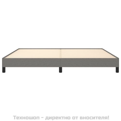 Рамка за легло без матрак, тъмносива, 200x200 см, плат