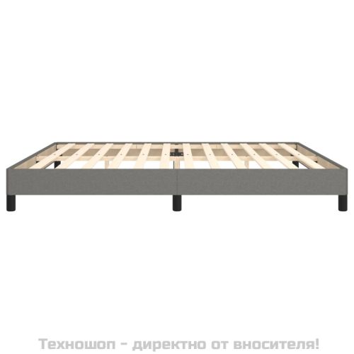 Рамка за легло без матрак, тъмносива, 200x200 см, плат