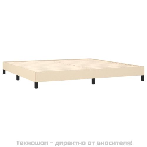 Рамка за легло без матрак, кремава, 200x200 см, плат