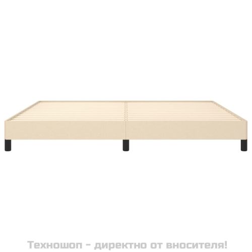Рамка за легло без матрак, кремава, 200x200 см, плат
