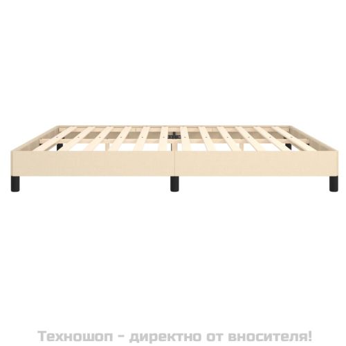 Рамка за легло без матрак, кремава, 200x200 см, плат