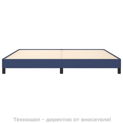 Рамка за легло без матрак, синя, 200x200 см, плат