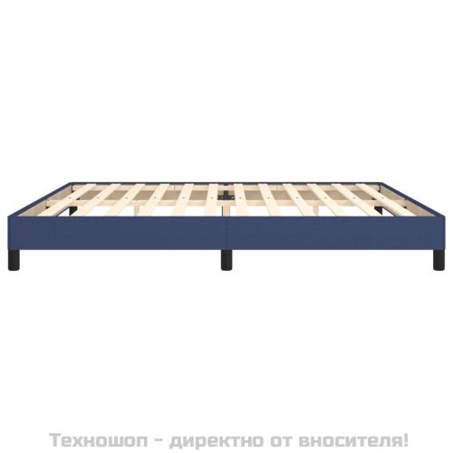 Рамка за легло без матрак, синя, 200x200 см, плат