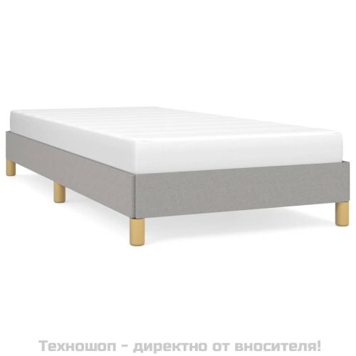 Рамка за легло без матрак, светлосива, 90x200 см, плат