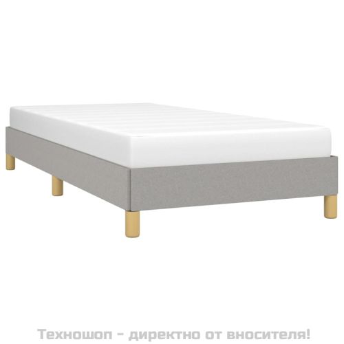 Рамка за легло без матрак, светлосива, 90x200 см, плат