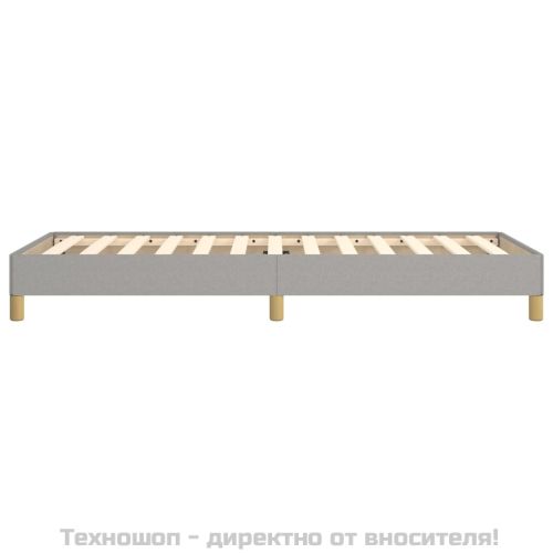 Рамка за легло без матрак, светлосива, 90x200 см, плат