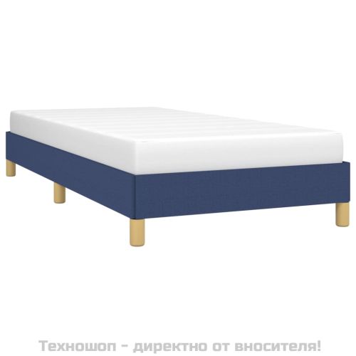 Рамка за легло без матрак, Синьо, 90x200 см, плат