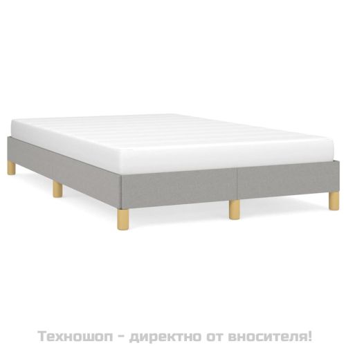 Рамка за легло без матрак, светлосива, 120x200 см, плат