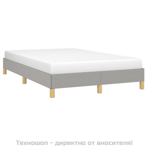 Рамка за легло без матрак, светлосива, 120x200 см, плат