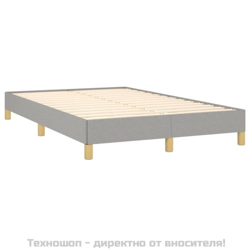 Рамка за легло без матрак, светлосива, 120x200 см, плат