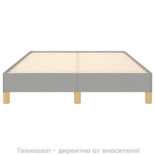 Рамка за легло без матрак, светлосива, 120x200 см, плат