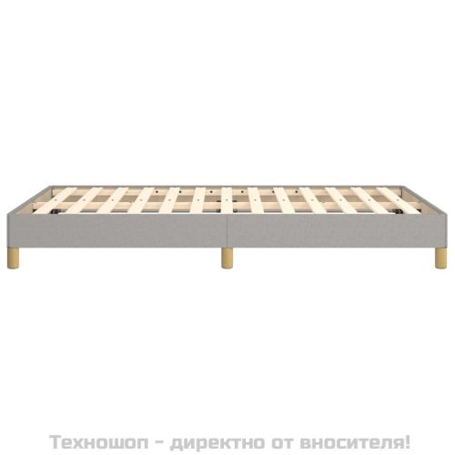 Рамка за легло без матрак, светлосива, 120x200 см, плат