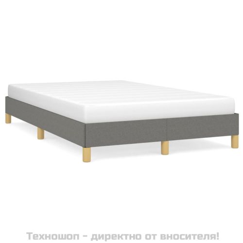 Рамка за легло без матрак, тъмносива, 120x200 см, плат