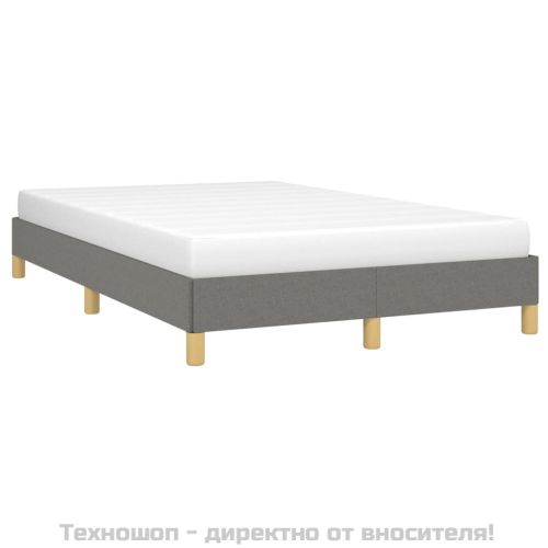 Рамка за легло без матрак, тъмносива, 120x200 см, плат